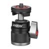 Andoer Mini Ball Head Adapter Monitor Mount Cold Shoe Adapter 360 Degrees  Rotating Aluminum Alloy 1/4 Inch