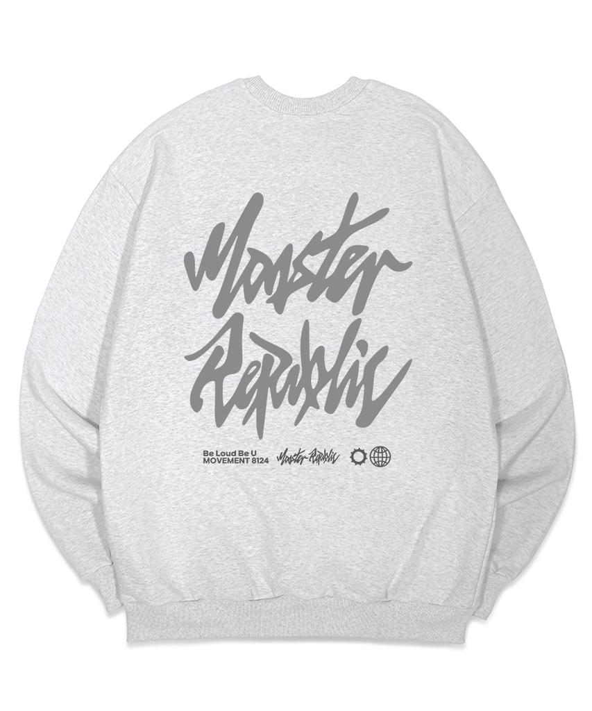 MONSTER REPUBLIC Authentic Logo Light Grey Sweatshirt Melange Grey_8124