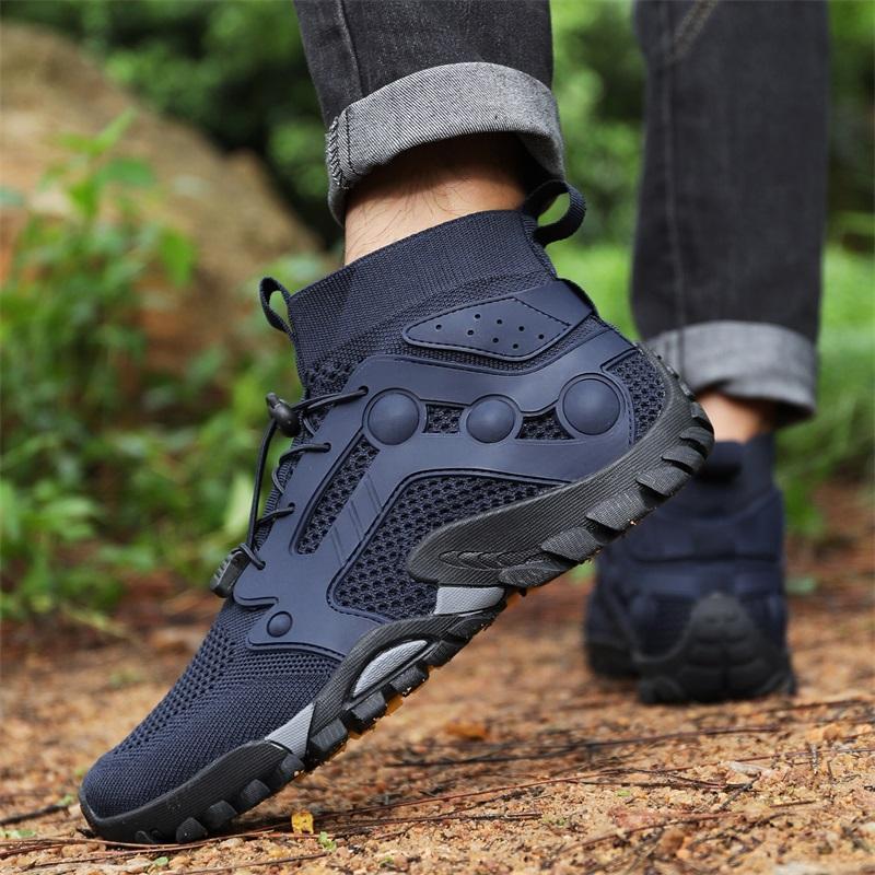 Women High-top Climbing Shoes Outdoor Hiking Sneakers Men Breathable Mesh Anti-slip Camping Trekking Sports Shoes