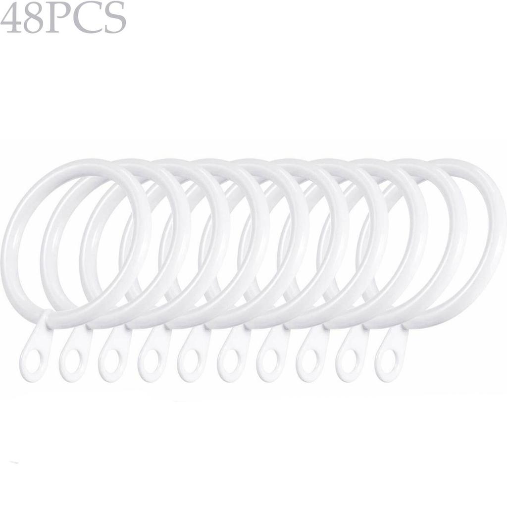 Home Practical Metal Low Noise Curtain Rings Roman Circle Hanging Hooks For Curtains Rods