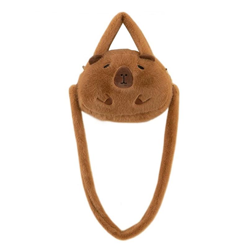 Capybara Pluche Rugzak Kawaii Capibara Pluche Knuffel Schoudertas Leuke Handtas Dier Student Schooltas Pluizige Portemonnee Verjaardagscadeau