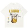 Streetwear Zitronen Grafik T-Shirt Baumwoll T-Shirt Unisex Oberteile Tees Sommer Kurzarm T-Shirt