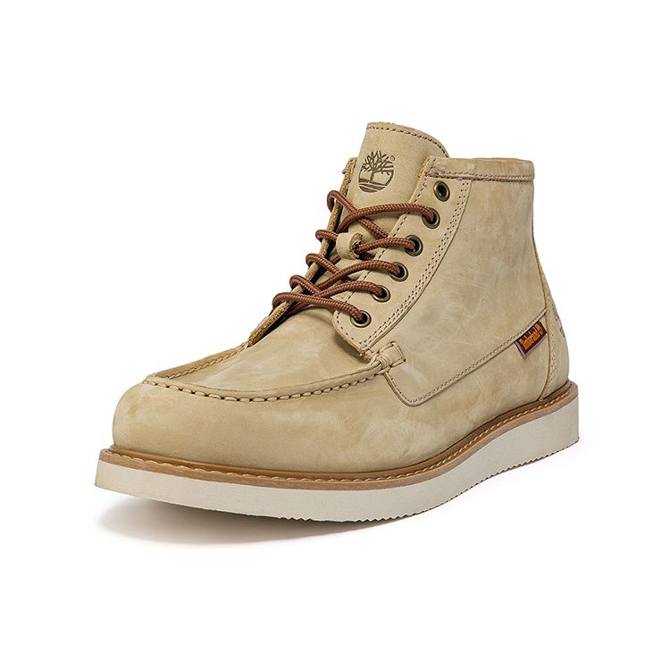 Timberland Comfortable Leather Mid Boots Men Boots Light-Earth A2CB5W