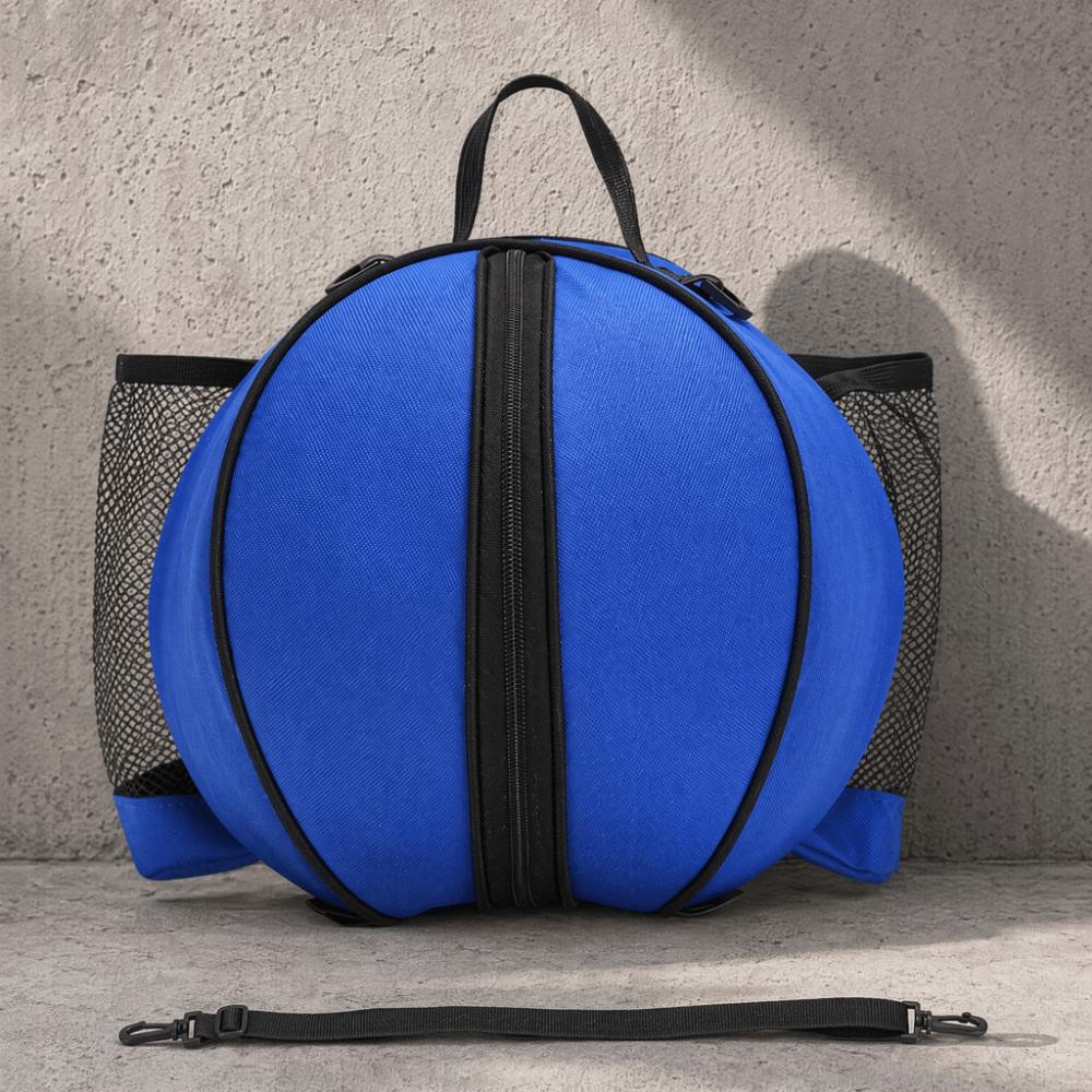 Round Sports Ball Carrier Double Mesh Pockets Ball Storage Bag Basketball Bag Outdoor Sports
