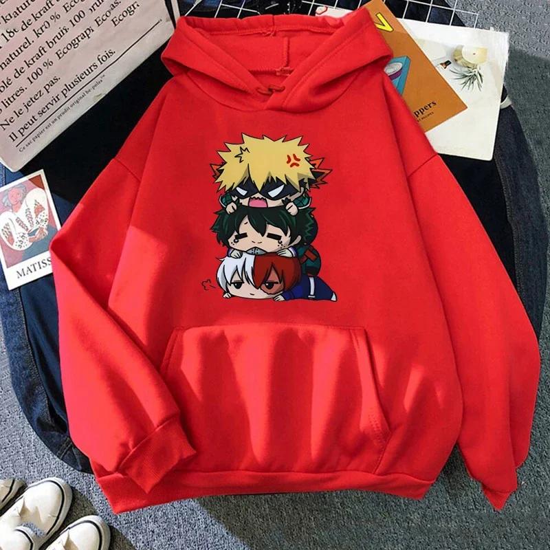 Japanese Cartoon Anime Hoodies Men Women Casual Harajuku Fashion O-Neck Long Sleeve Pullover Autumn Winter Fleece Sweatshirts