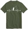 Fishing Heart Beat Pulse Tshirt FisherUnisex Gift Angling Angler Top T Shirt Midd