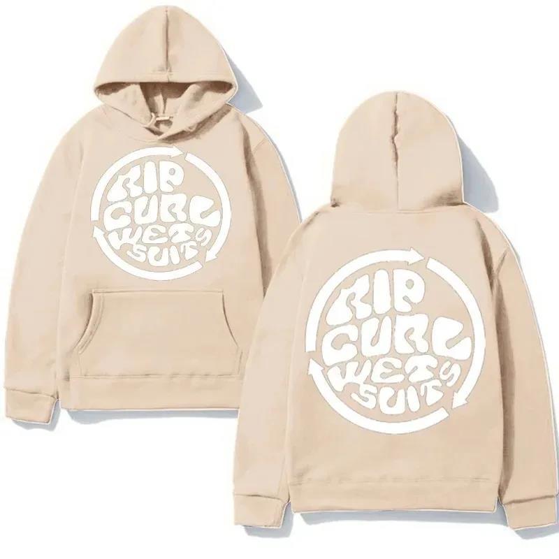 Męska bluza z kapturem Rip Curl Men Wetty Land Bluza z kapturem Wersja luźna Męska moda z długim rękawem Damska codzienna Harajuku Pulowery Sudaderas