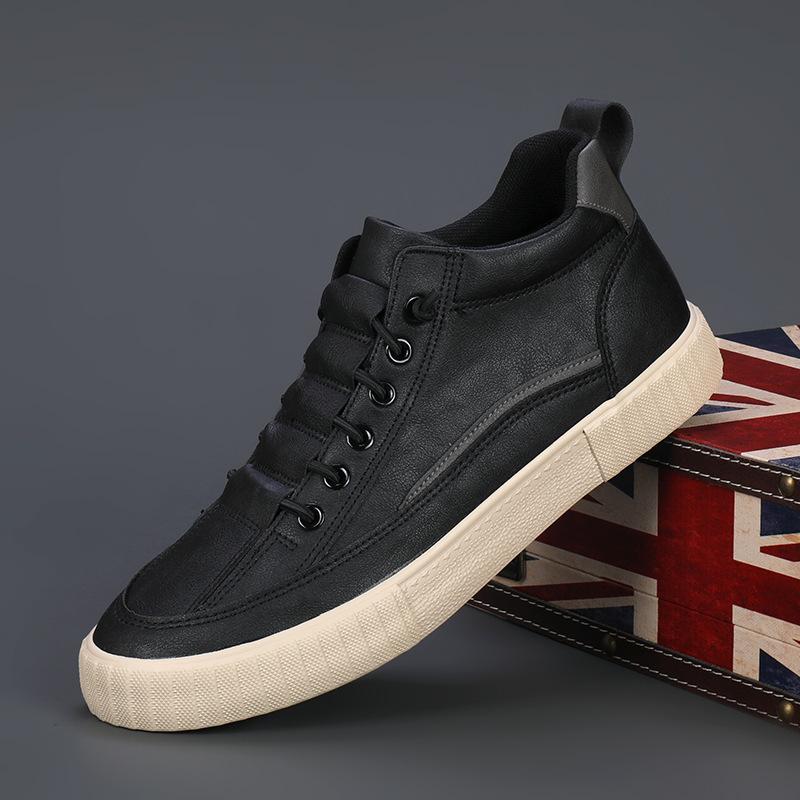 Herrenschuhe Herren High-Top Lederschuhe Trendige Freizeitschuhe Herren Board Schuhe Trendschuhe