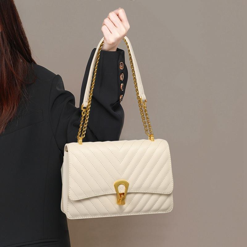 Bag Women's Crossbody Bag Women's Underarm Bag Spring Summer Premium Leather Shoulder Bag Chain Bag