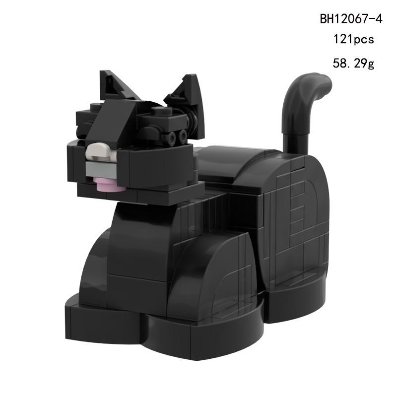 Pet Cat Building Blocks Set With Abs Material Creative Diy Toy For Kids