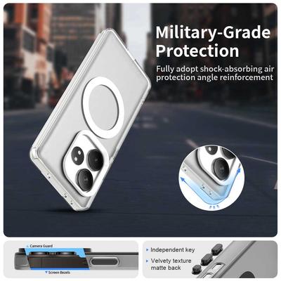 Slanke, valbestendige, schokbestendige, anti-vingerafdruk, magnetische, matte telefoonhoes voor OPPO Realme GT 6 6T