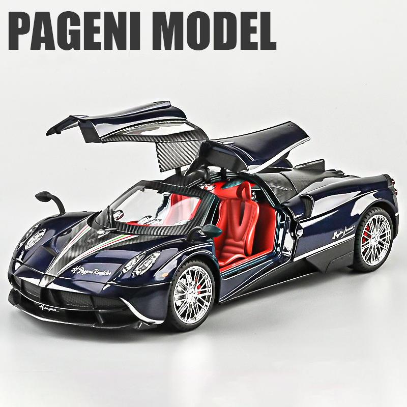 1:18 Pagani Huayra Dinastia Super Sports Car Alloy Model Car Toy Die-cast Metal Casting Sound and Light Pull Back Car Toy Children's Vehicle