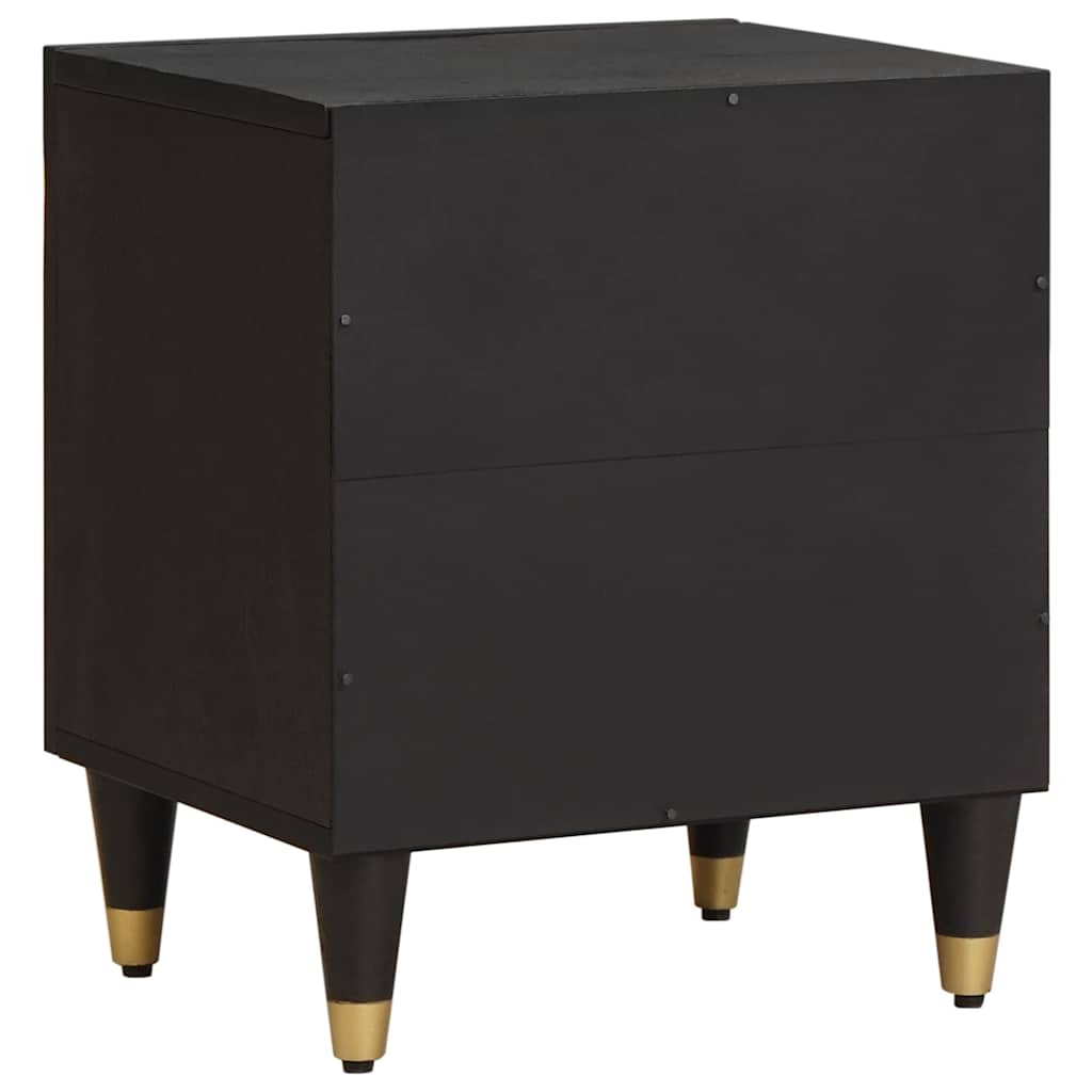 Nightstand with Door 2 Pcs Black 40 X 33 X 46 Cm