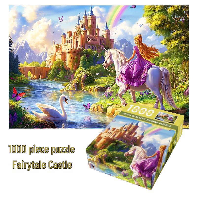 1000-Piece Van Gogh Starry Night Jigsaw Puzzle - High Difficulty Adult Stress Relief Toy, Educational for Kids