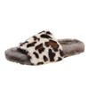 Leopard Print Fashion Slippers Women's Plush Comfortable Cotton Slippers Winter 2024 Trend Household Flats Casual Shoes