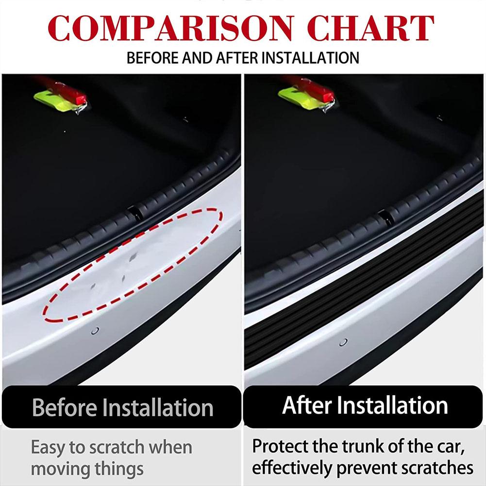 Car Trunk Door Sill Plate Universal Protector Rubber Mouldings Pad Trim Cover Strip For Sedans SUV Pickups Car Styling