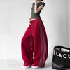Hochtaillierte gestreifte Wide-Leg Jogginghosen Herren Damen Herbst Lässige lockere Trainingshosen