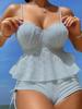 2024 Sexy Solid Push Up Tankini Set Strapped Verge Swimsuit Women High Waist Swimwear Backless Beach Bathing Suit White Bikinis