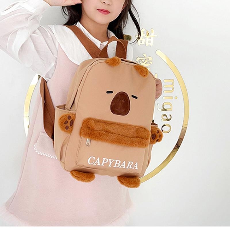 Sac à dos Dessin animé Sac à livres Mignon Sac à dos Sac avec Poupées en Peluche Sac d'école pour Étudiant Sac de voyage pour Petite Fille Enfants
