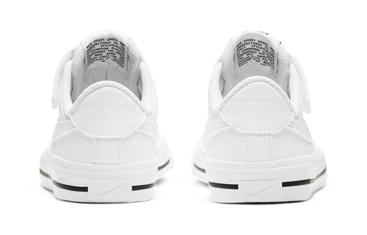 Nike Court Legacy Slip Resistant Cushioning Balance Low top Skateboard Shoes White Children Aged 3 7 Years Old DA5381-100