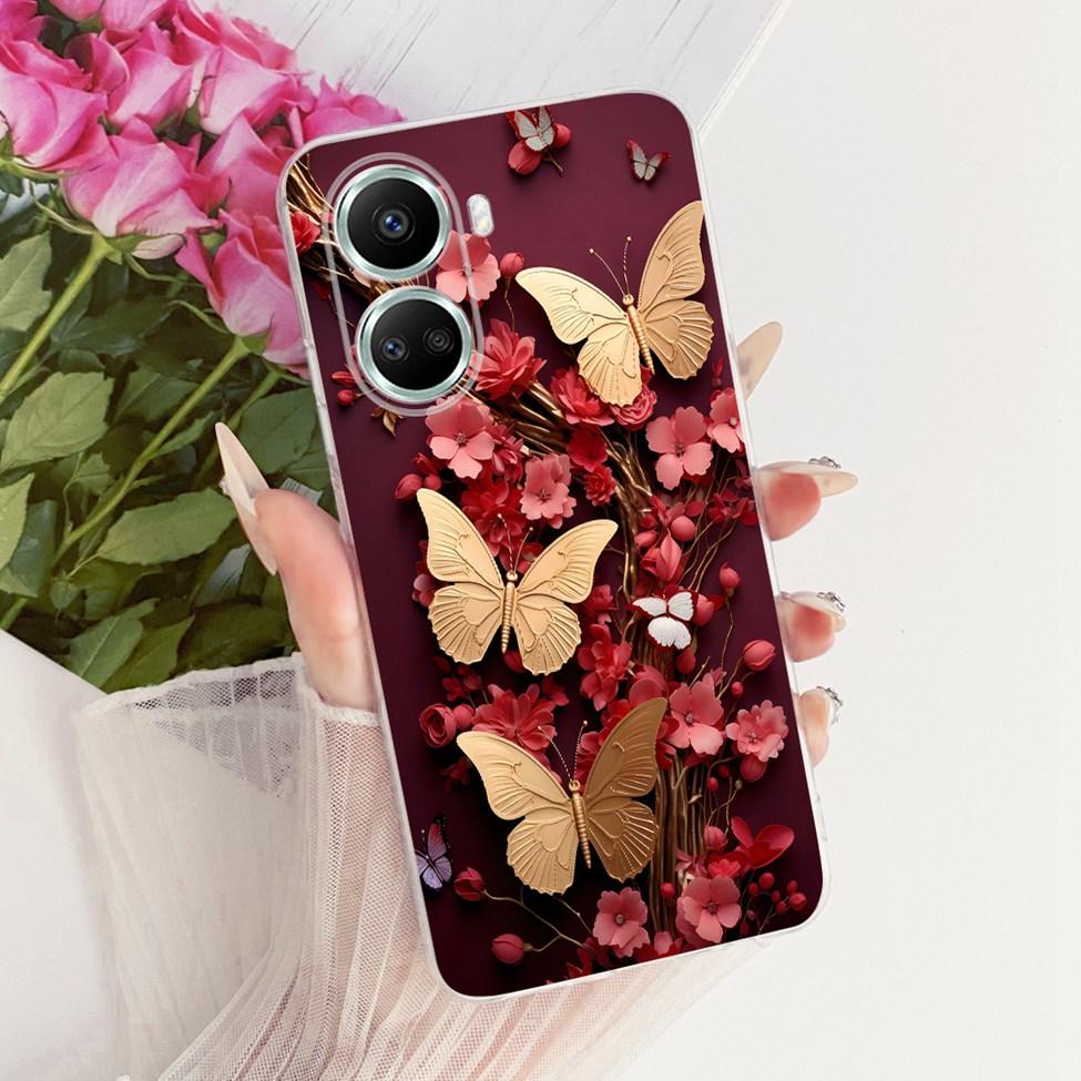 Clear Casing For Huawei Nova 10SE BNE-LX1 BNE-LX3 BNE-AL00 Cover For Huawei Nova 10 SE Case Fashion Butterfly Funny Cute Painted