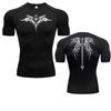 T-shirt de Compression Imprimé Anime Hommes T-shirt de Course Séchage Rapide Fitness Sportswear Salle de Sport Manches Courtes Hauts Respirants