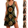 Women's Summer Casual Bohemian Printed Tank Top With Pocket Dress