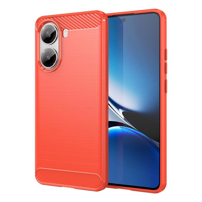 Para Capa Poco X7 Pro Para Capa Poco X5 X6 X7 Pro 5G Novo Para-choque de Silicone à Prova de Choque em Fibra de Carbono Para Poco X5 X6 X7 Pro