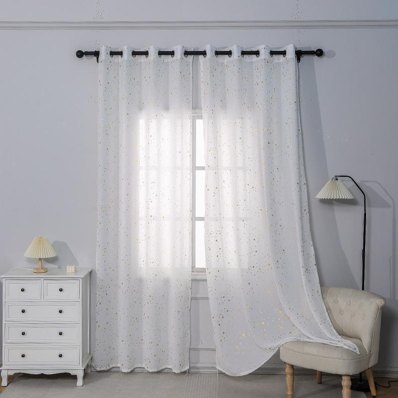 Bronzing Curtains Blackout Living Room Bedroom Small Fresh Curtains Modern Simple Wind Cloth