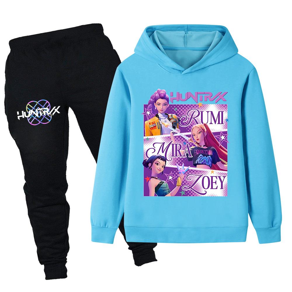 Kids Clothing Sets Hot Selling Kpop Witch Hunt Printed Children's Hoodie Sweatshirt Set