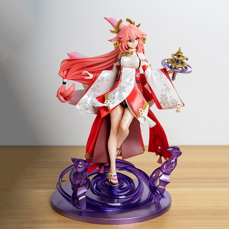 24cm Genshin Impact Yae Miko GK PVC Actionfigur Anime Figur Modell Spielzeug Sammlung Puppe Geschenk