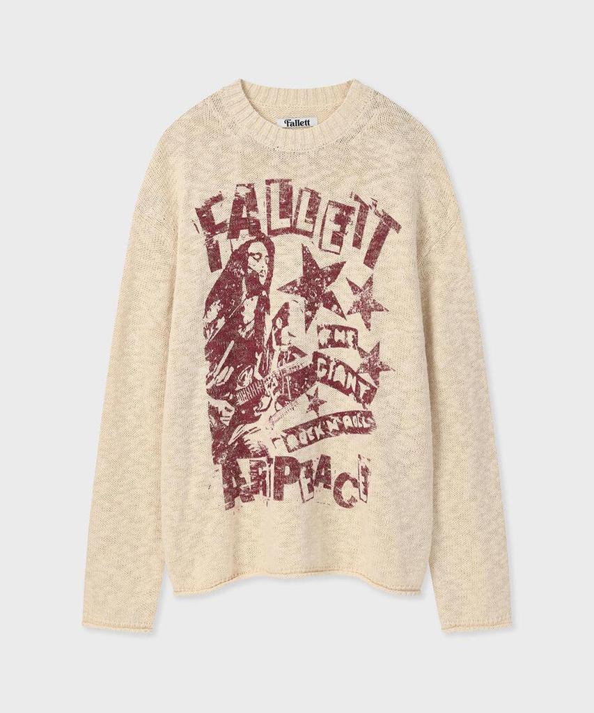 FALLETT Rock Band Knit Ivory