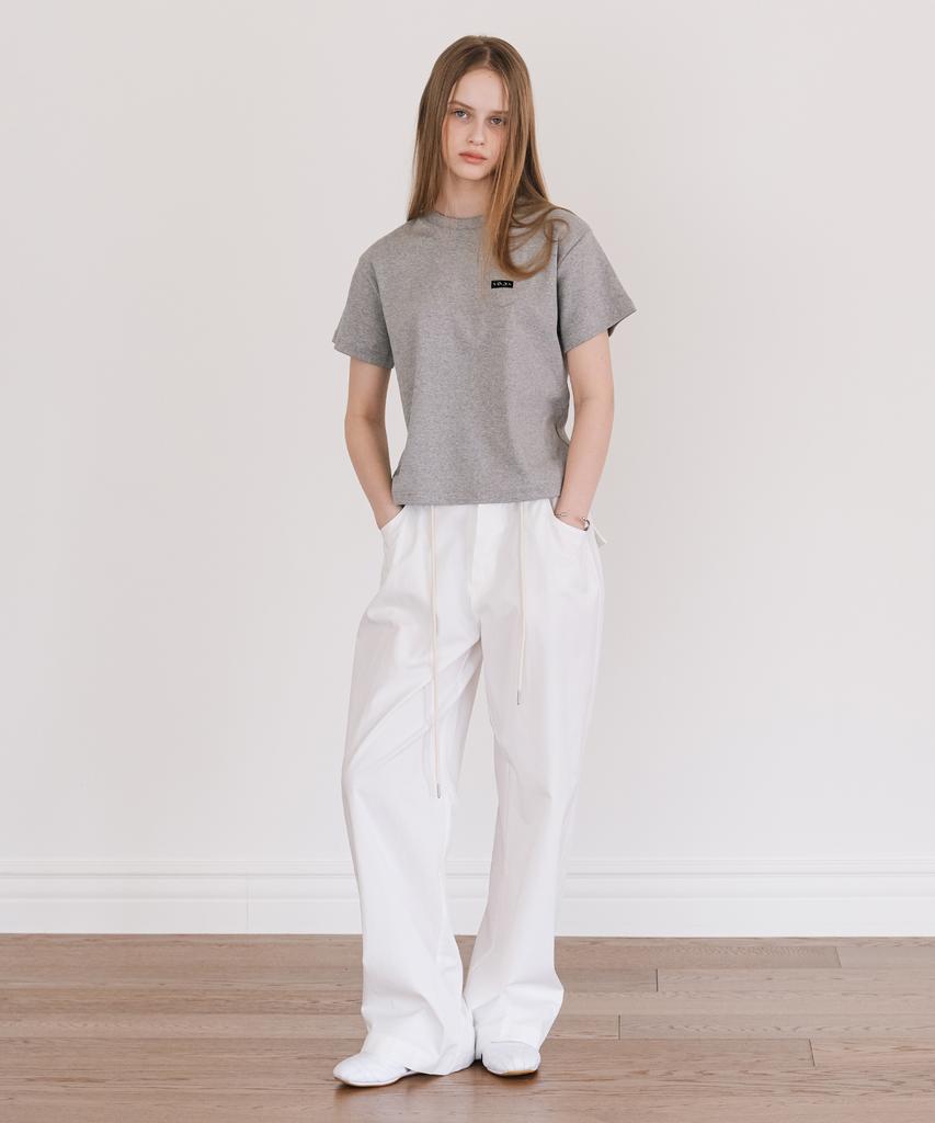 INJIACTIVE Wide String Cotton Pants Ivory