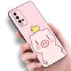 Rosa Lustige Schwein Handyhülle Für Xiaomi Redmi Note 5 6 9T K20 K40 K50 Pro 7A 8A 9A 9C 9i 10A 10C A1 S2 Weiche TPU Schwarze Hülle