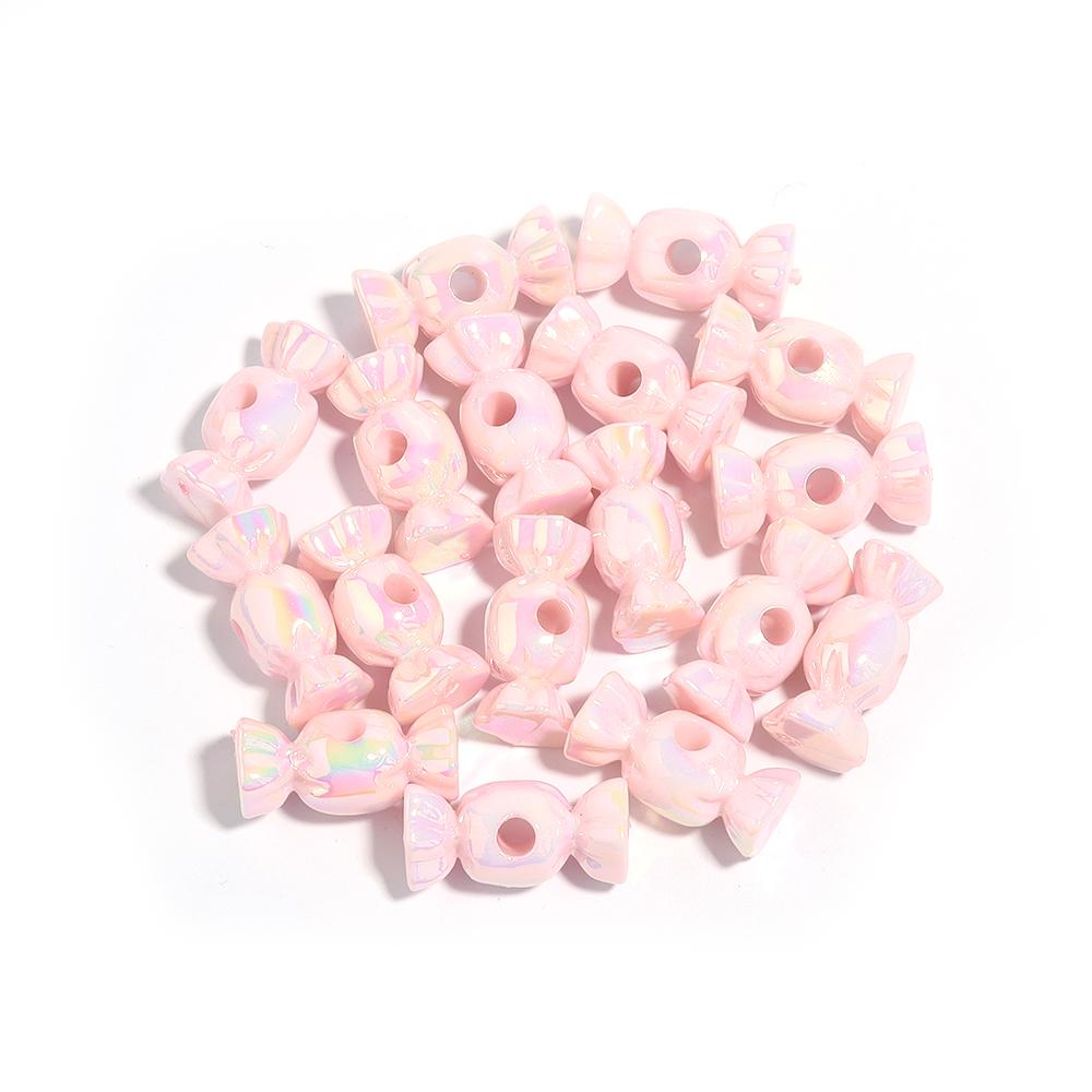 10pcs 29x12mm Candy Shape Acrylic Beads Colorful Sweets Loose Bead For Jewelry Making DIY Bracelet Necklace Keychain Accessories