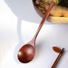 Yousheng Set de Cuillères à Eau en Bois Cuillères à Mesurer le Riz Grande Louche pour Eau Soupe Ustensile de Cuisine Poli pour Mélanger Boire Nouilles