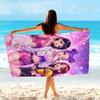 K-pop Style Beach Towel with Purple-pink Gradient Starlight And Girls Group Suitable for Beach Vacation Summer Gift for Friends