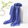 Pure Color Cotton-linen Scarf/cape, High-end Feel, Thin, Long, Versatile, Sun Protection, Casual, Simple Design with Slightly Frayed Edges.