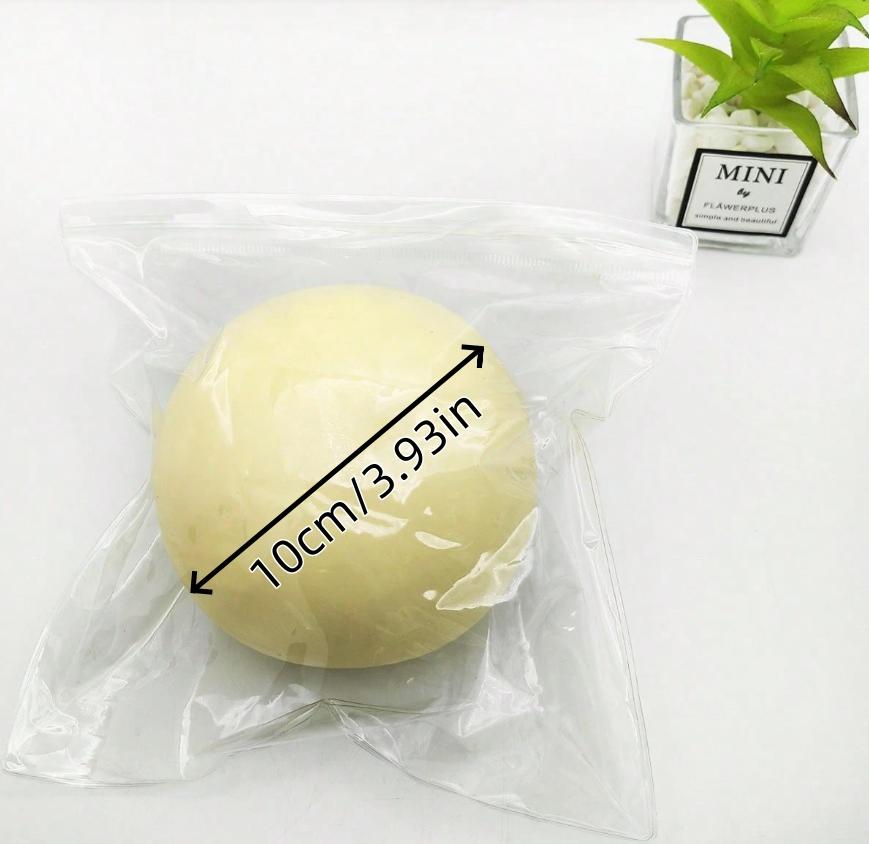 @1Pc 10Cm Super Large Fluid Cheese Ball Stress Relief Giant Slow Rebound Squeeze Toy For Anxiety Relief And Stress Management