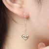 Heart Chain Earrings for Women, Handmade 925 Sterling Silver Stud Earrings, 925 Sterling Silver Earrings, 925 Sterling Silver Earrings