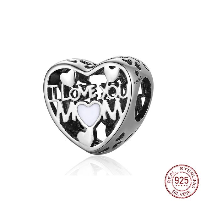 POMOiii New 925 Sterling Silver Rose Girl Boy Pink Sparkle Spacer Clip Charm Bead Fit Original Fashion Bracelet Diy Jewelry For Women