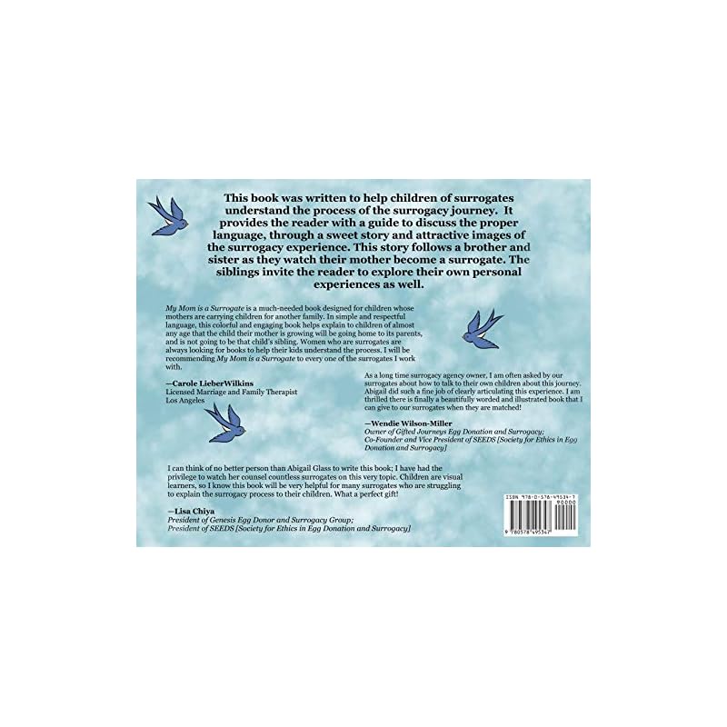 My Mom is a Surrogate This book was written to help children of