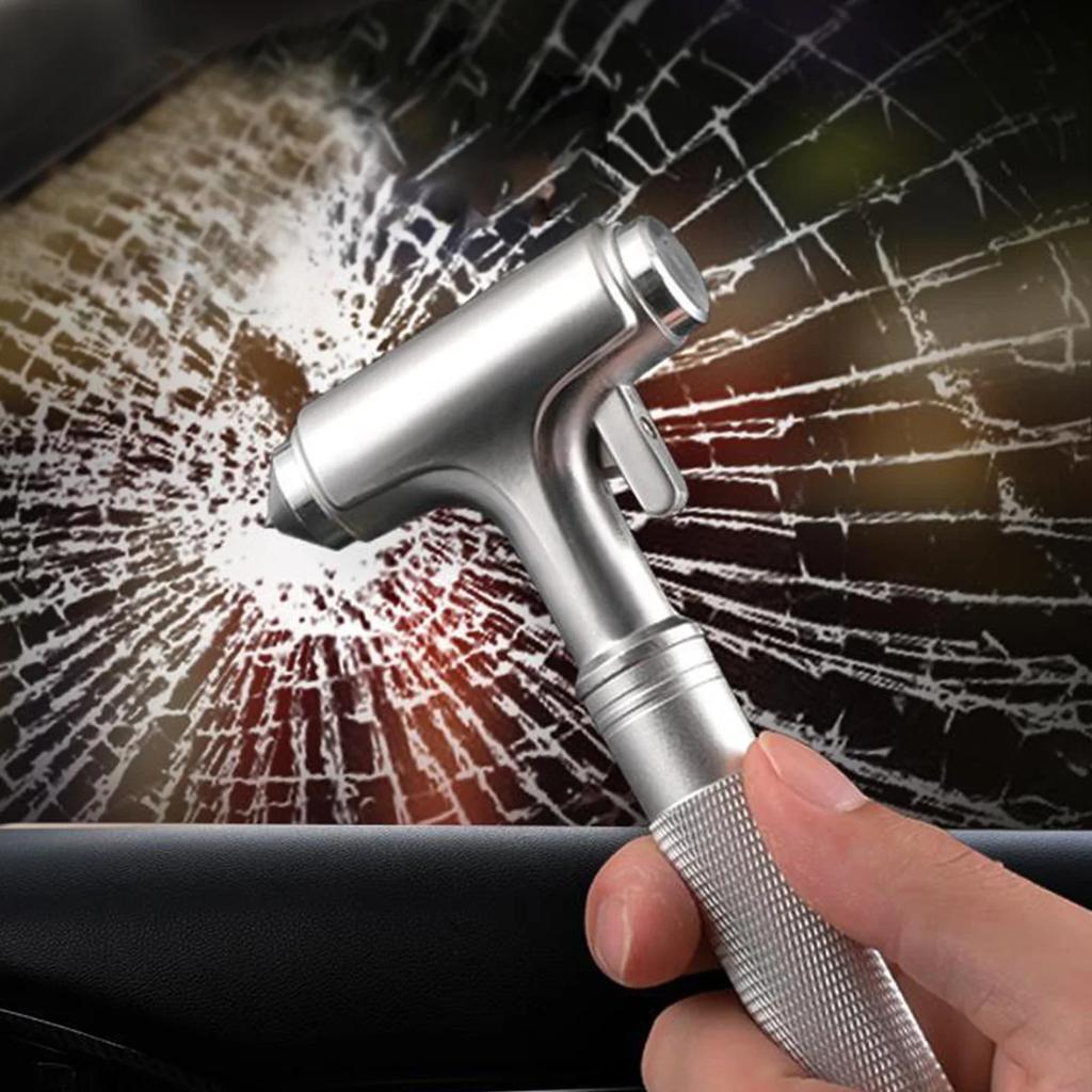 Bezpečnostní kladívko do auta Nástroj pro nouzové opuštění vozidla s řezačkou bezpečnostních pásů Automobilová slitina hliníku Rozbíječ okenního skla pro vozidlo