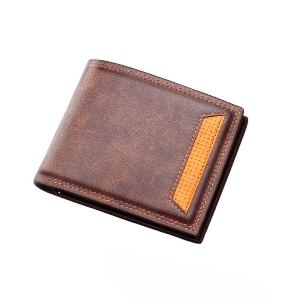 Soft 2 Fold Purse Thin Male Leather Purse Fashion Male  Coin Pocket  Daily Use