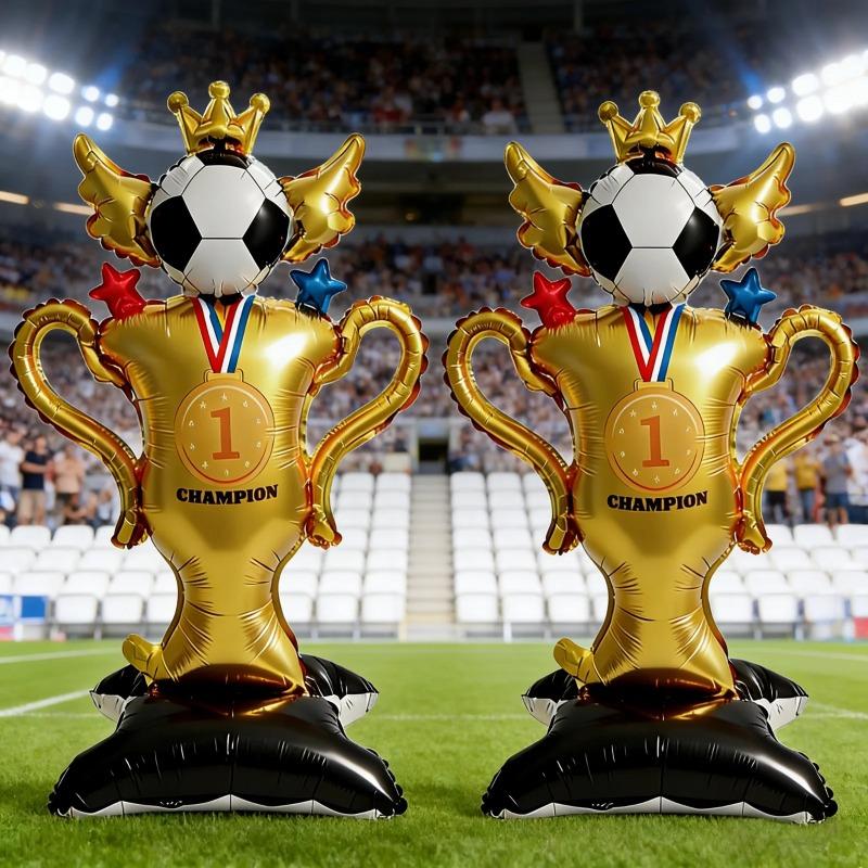 Giant Standing Soccer Foil Balloon, Football Theme Decor for Birthday, Baby Shower, Football Club & World Cup Party Ornaments