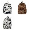 Plüsch Schülertasche Harajuku Tagesrucksack Tragbar Leopardenmuster Rucksack Täglich