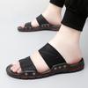 Genuine Leather Men Beach Slippers Plus Size Home Sandals Summer Beach Sandals Outdoor Casual Walking Beach Flip Flops Men Shoes
