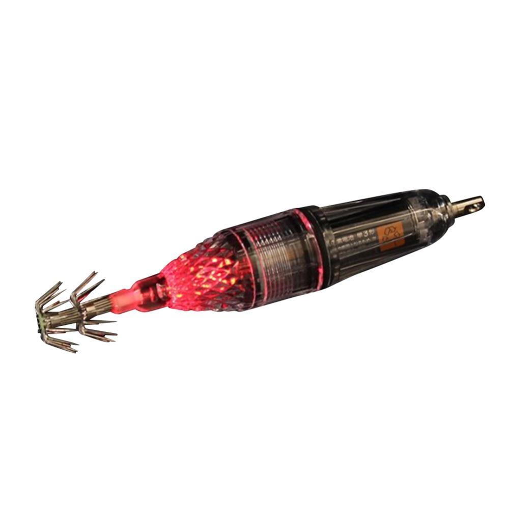 Portable Plastic LED Lure Light with Hook 5 Colors 12CM LED Squid Lure Lamp Diamond Shape Flash Lamp Fishing