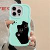 Case for iPhone 18 16 Pro Max 12 13 8 15 Plus 14 17 Air 11 XR Soft Phone Cover Cute Hiding Cat Print