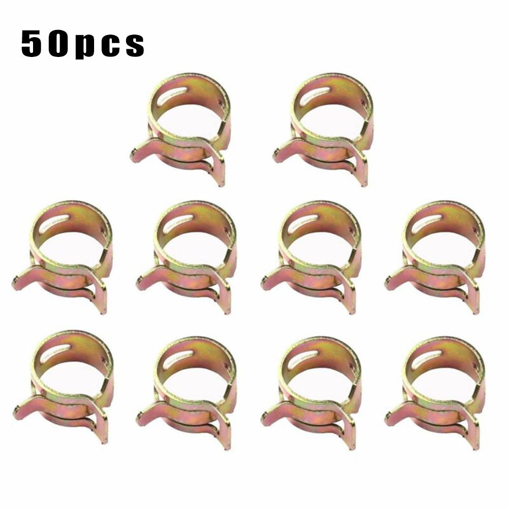 50 X Fastener 5/6/7/8/9mm Spring Clip Fuel Water Line Hose Pipe Air Tube Clamps
